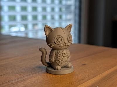 Voodoo Cat Statue – Button Eyes Halloween