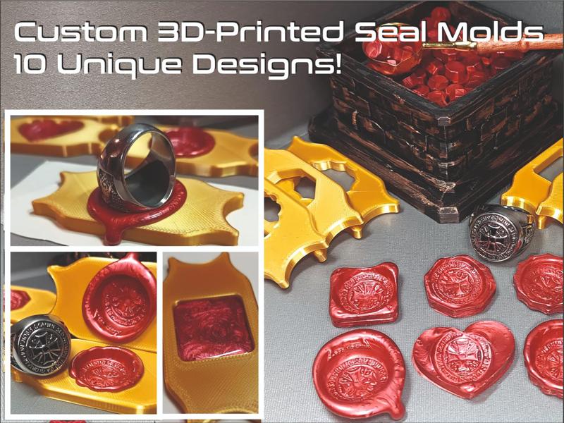 Custom 3D-Printed Seal Molds – 10 Unique Designs!