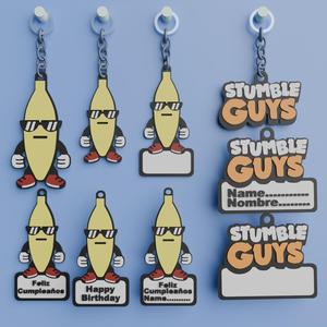 stumble guys banana key chain pack