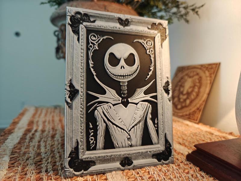 Inset High-Relief Jack Skellington - Hueforge