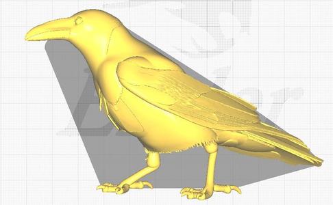 3D model represents a Black Crow