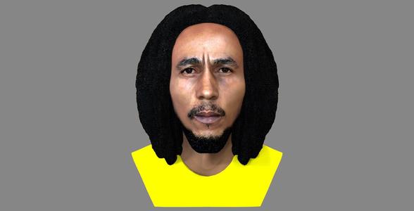 Bob Marley bust for full color 3D printing