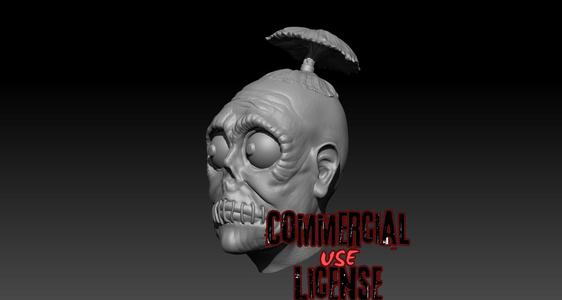 Beetlejuice - Bob - Shrunken Head (Commercial Use License)