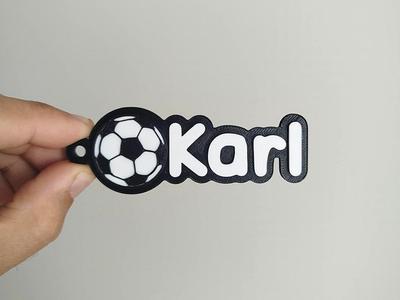 Football name tag - Karl