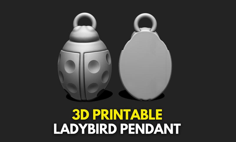 Ladybird Pendant - 3D STL File for 3D Printing