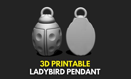 Ladybird Pendant - 3D STL File for 3D Printing
