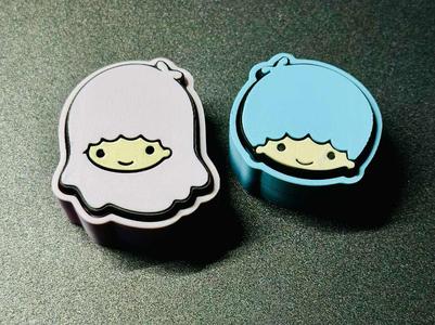 Little Twin Stars Fidget Clicker Keychain