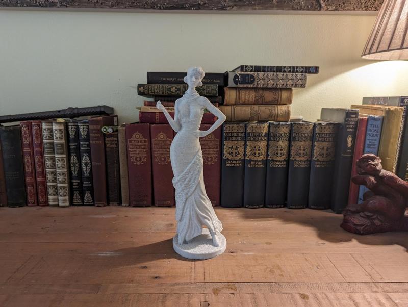 1920s flapper girl antique statue