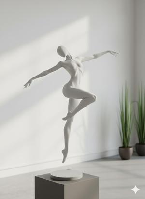 Ethereal Grace | Modern Abstract Woman Art Sculpture