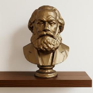 Karl Marx Low Poly Bust German Philosopher Revolutionary Thinker