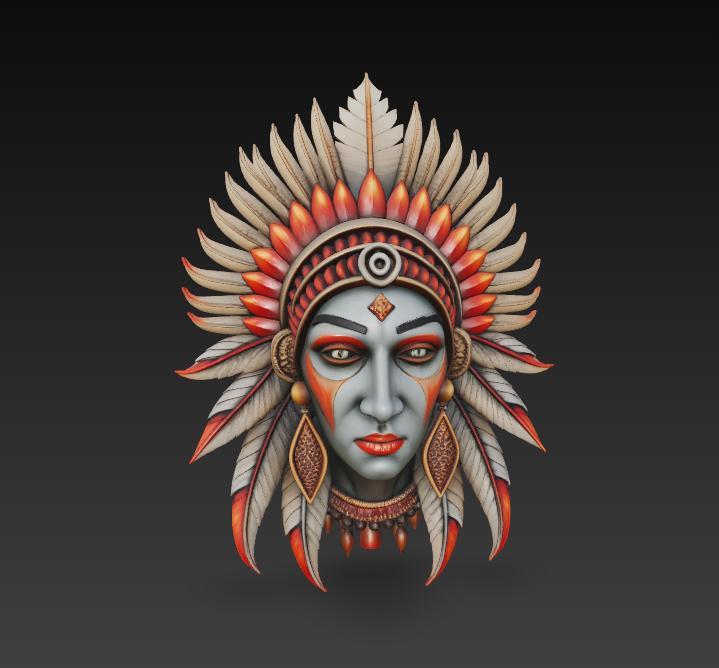 DECORATIVE MASKS COLLECTION "INDIAN MASK 2".