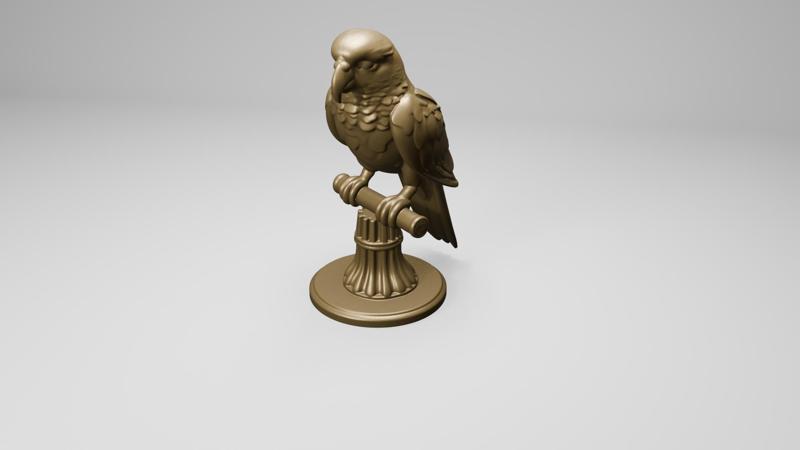 Realistic Parrot 3D Model STL – Tropical Bird for 3D Printing