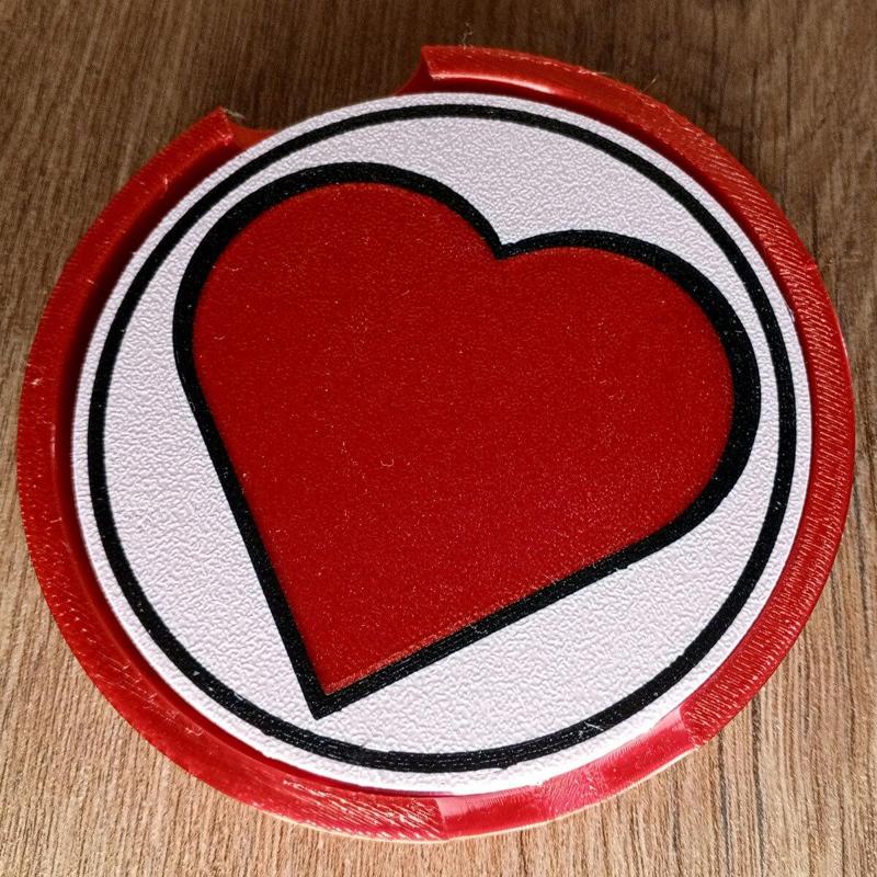 Pink Heart Coaster Set