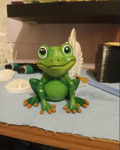 Cute happy frog