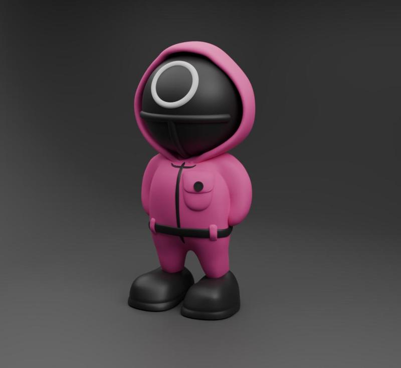 Squid Game Masked Officer - with Circle Face