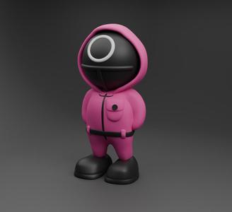 Squid Game Masked Officer - with Circle Face