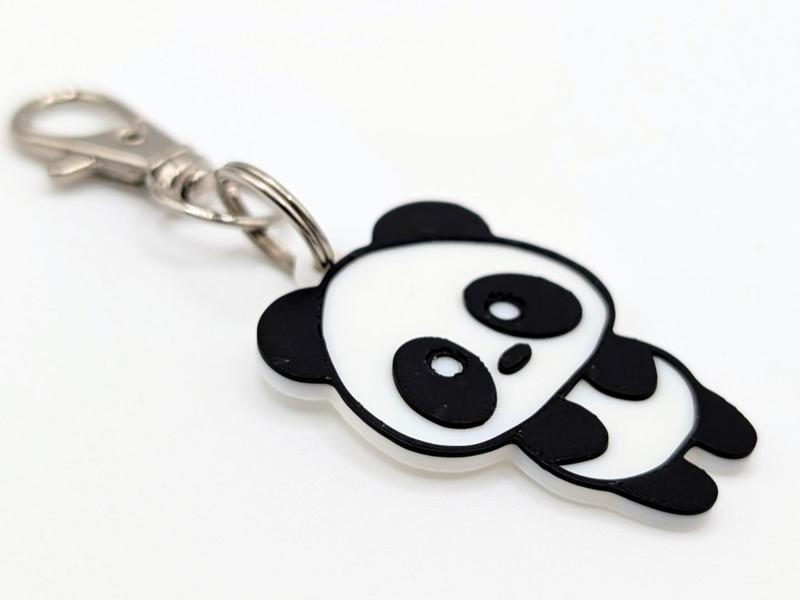 Cute Panda Keychain - Panda 5 by Amanda Roos