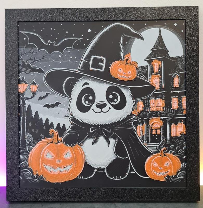 Cute Panda Halloween – Hueforge – 4 Colors