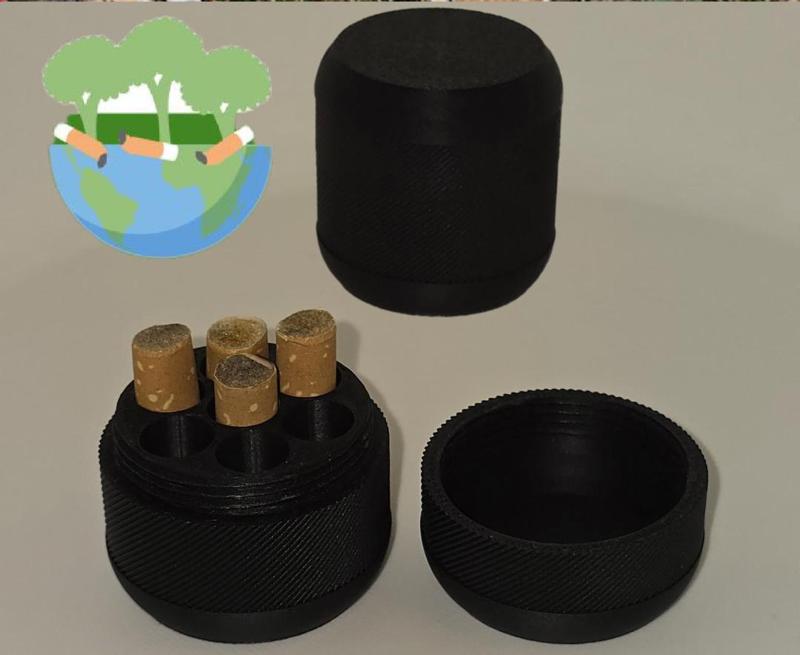 Portable cigarette filter holder / pocket ashtray 