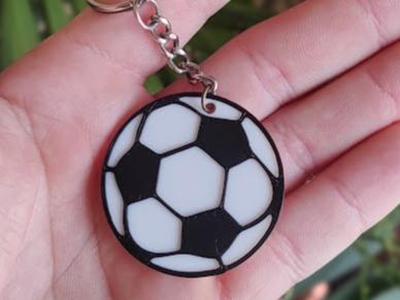 Soccer Ball Keychain with Relief