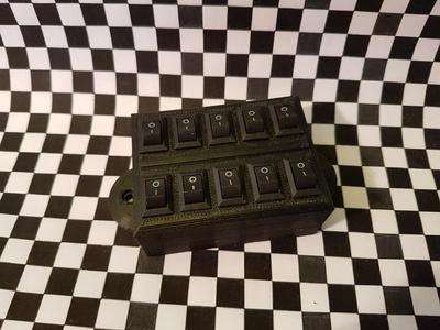 mini 12v Rocker Switch Bock (10 pcs) / mini 12V Schalterblock (10 Stück)