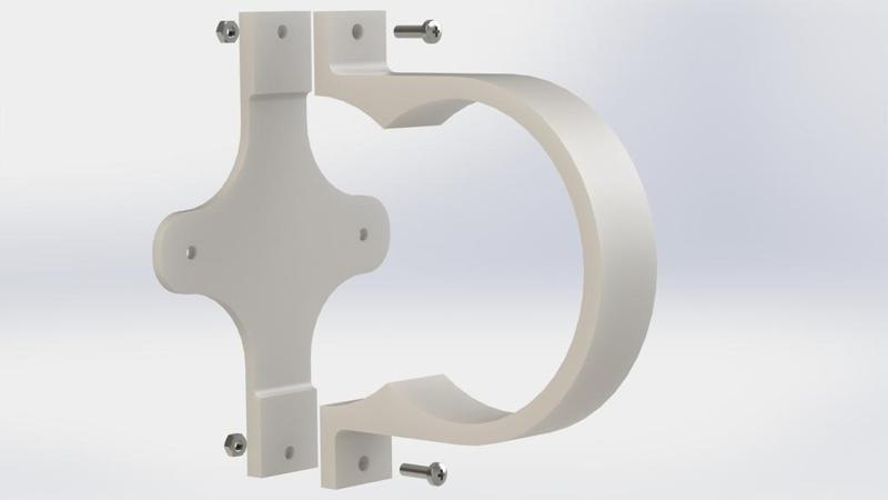 Airrohr 75mm pipe holder