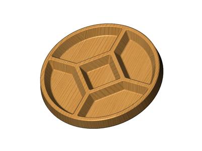 Round serving tray relief 3D print mode
