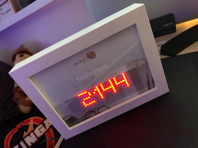 Custom Instagram Followers Frame with MAX7219