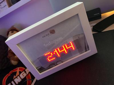 Custom Instagram Followers Frame with MAX7219