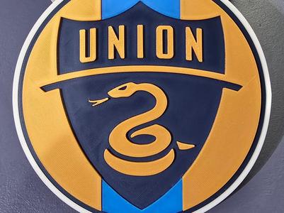 MLS PHILADELPHIA  UNION 3D Logo v2 180MM series
