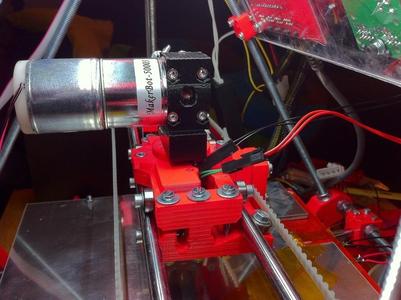 Brustruder + grooved hotend mount for mendel