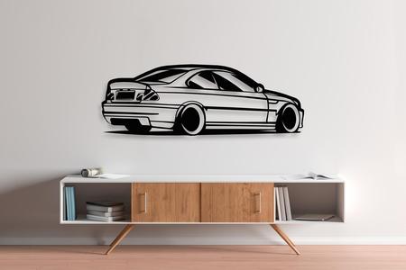 BMW M3 E46 angled wallart