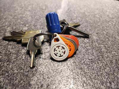 AC Shopping cart Token - SPINNING SNOWFLAKE - GOLF BALL MARKER - KEYCHAIN - SCHLÜSSELANHANNGER