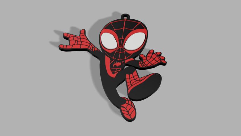Spidey and his amazing friends keychain - Miles Morales / Spin