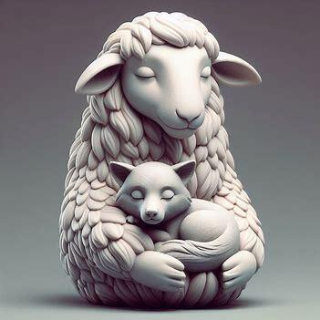 Gentle Bond – Sleeping Wolf in Sheep’s Embrace