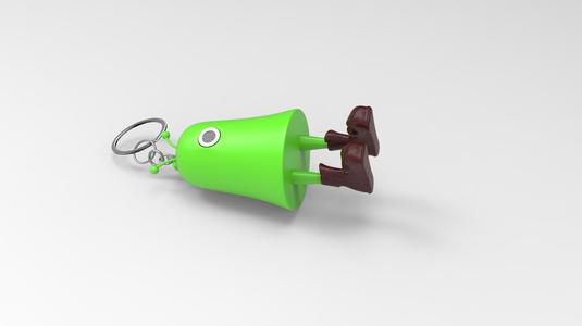 Alien toy keyring 3d print model