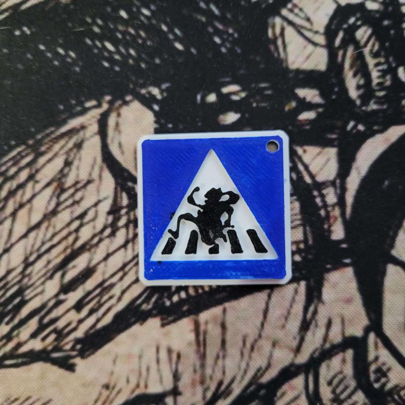 Luffy Gear 5 Crossing Sign Keychain (One Piece)