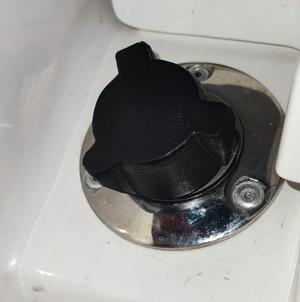 Toggle for filler neck / tank cap on a boat