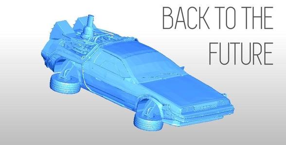 Printable DeLorean DMC-12 - Back to the future - flying