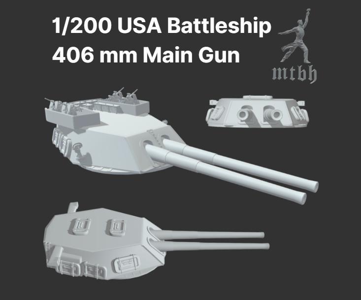 1/200 US Navy Battleship 406 mm Main Gun
