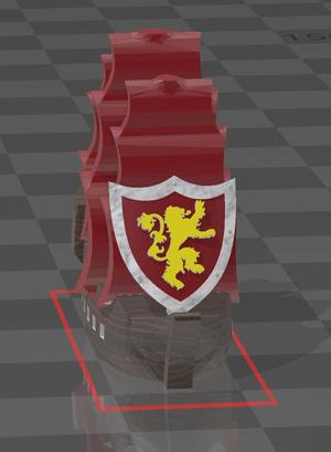 GAME OF THRONES BOARDGAME BOAT - HOUSE OF LANNISTER