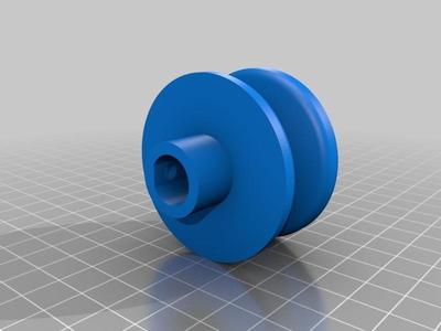 V-Belt Pulley for Motor - 1 inch diameter, 0.5 inch shaft
