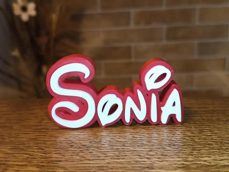 Disney Name Sign Sonia Kid Room Wall Decor Tag 