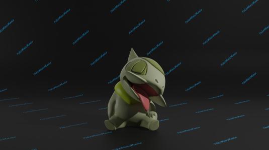 Axew asleep 3D print model