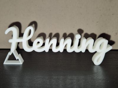 Henning Name Sign Display Decor
