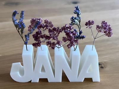 Nameplate Jana with Flowers