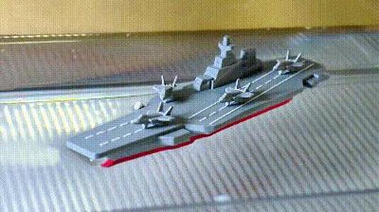 An aircraft carrier that can float on water, available in multi-color and single-color versions, with minimal supports and easy to print.