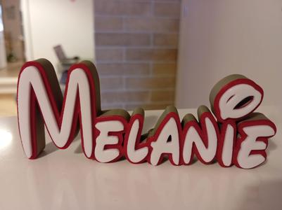 Melanie Disney Name Sign Ornament Room child Birth