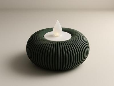 Modern Tealight Candle Holder in Donut Shape