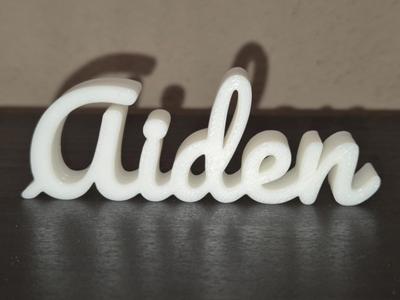 Aiden Name Sign Display Decor